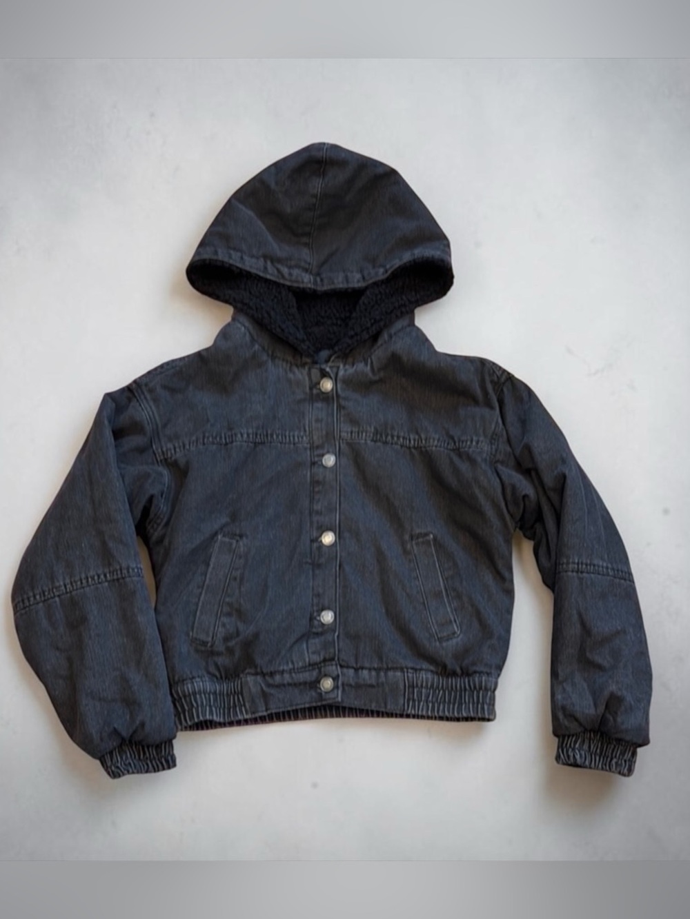 Angel Kiss Black Jean Jacket Classic Denim Style